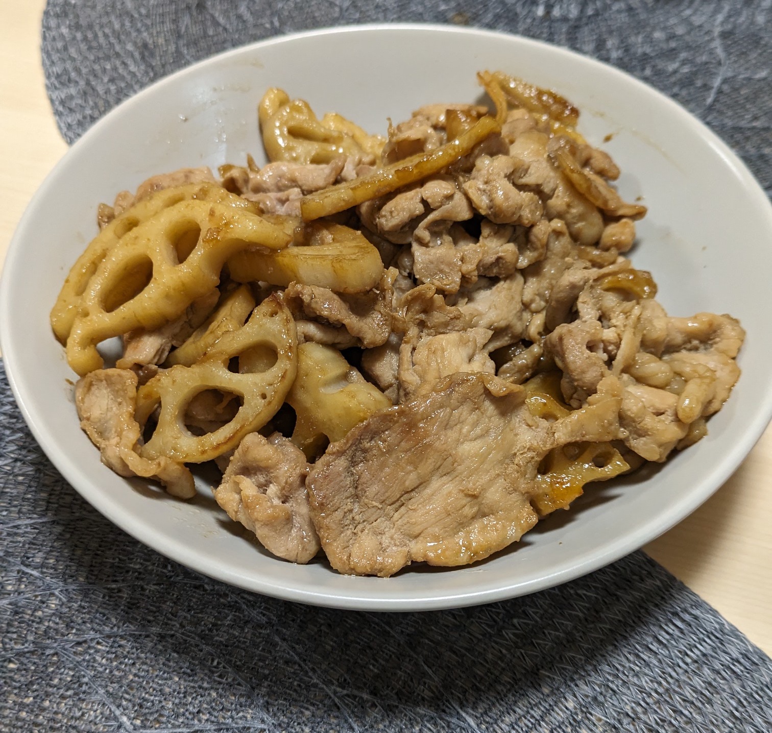 fried lotus root and pork